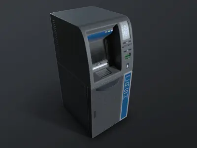 ATM Cashmachine 01 Low-poly 3D model