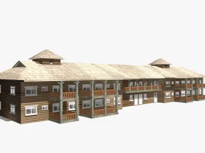 Hawaiian House Low-poly 3D model