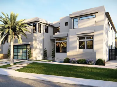 3D Exterior Scene 3D model design garden and landscape 3D model