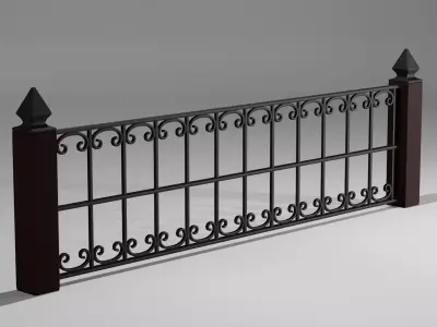 Railing subdivision level 3D model