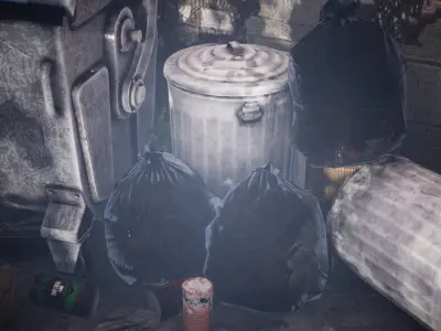 Garbage and Trash Package 60 Assets Low-poly 3D model