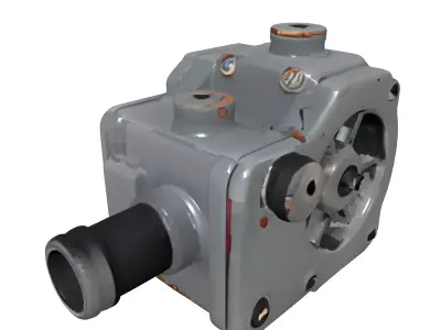 Rusty Industrial Machinery Component Low-poly 3D model