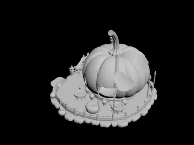 Pumpkin Cottage 3D model
