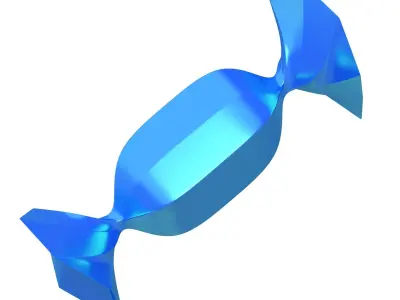 blue Wrapped Candy 3D model