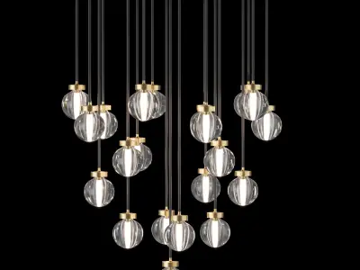 Namibia Pearl Ball Round Chandelier 3D model