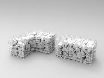 Gabions - two types 3D model