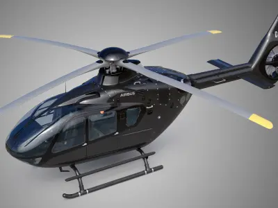  Airbus Helicopter H135 - Eurocopter EC135 Black with cockpit and interior 