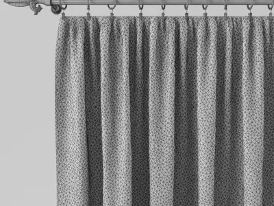 Drape with a curtain 3D model