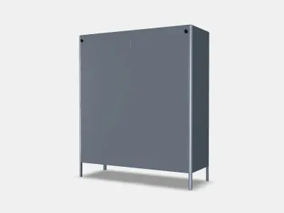 IDASEN Cabinet with sliding glass doors 1 Low-poly 3D model