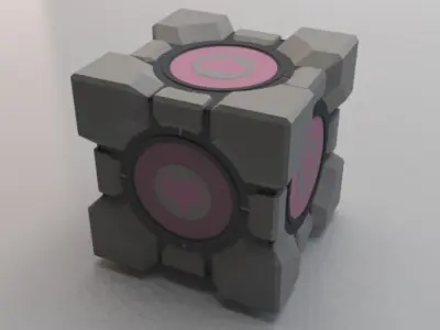 Cube Companion Low-poly 3D model