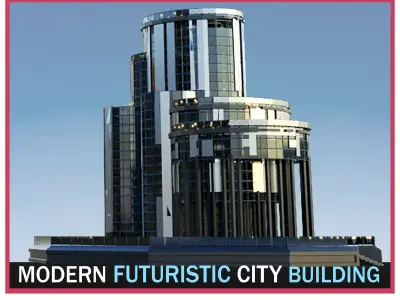 Futuristic Future Modern City Building Skyscraper 26 3D model
