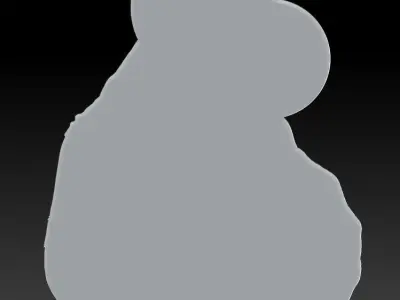 Virgin Mary and Child 3D print model