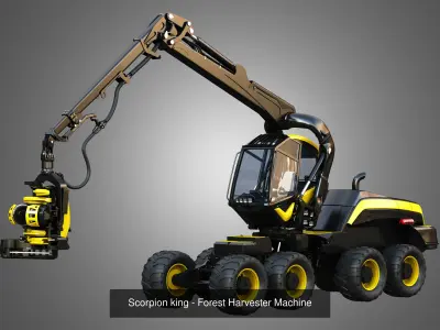 Forest Harvesters Machine - 2 in 1 3D Model Pack