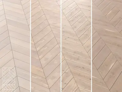Boen Parquet Wood Floor Collection - 5 Layouts and 4 Colors - 4K 3D model