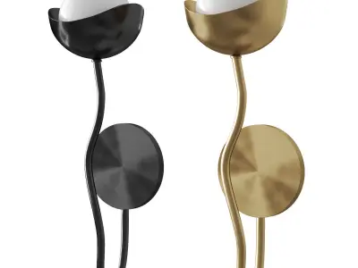 Lamp Kukka Sconce Low-poly 3D model Low-poly 3D model