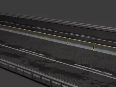 Highway Road with 4k textures and blender file included 3D model