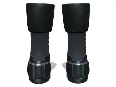 Female Sci-fi Boots Low-poly 3D model