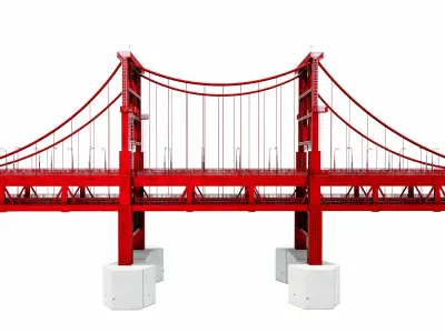 Red Bridge 3D model