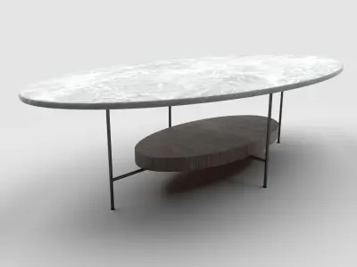 Sonder Living - Olivia Coffee Table - White Lacquer 3D model