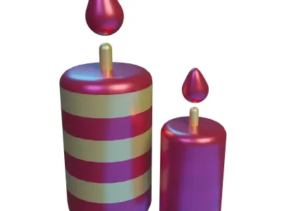 Candles 3D Models Low-poly 3D model