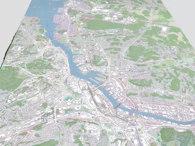 Cityscape Gothenburg Sweden 3D model