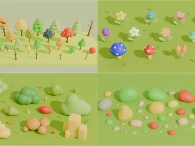 Stylized Cartoon Nature Asset Pack