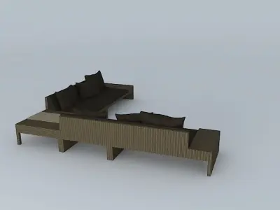 Exterior sectional set 3D model