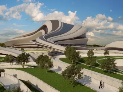 Futuristic building 3D model