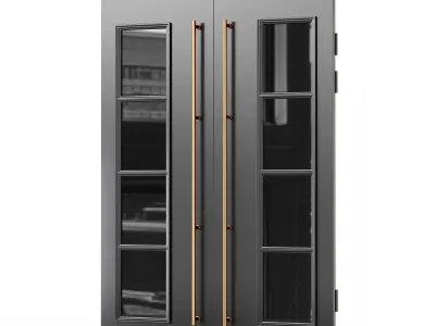 Modern entrance door03 3D model