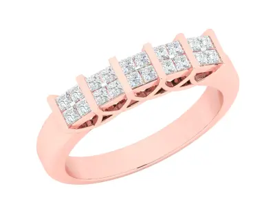 Women Ring  Render 3dm STL OBJ FBX Details 3D print model 30