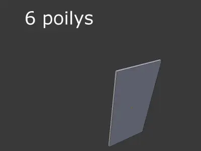 low poly door wooden Low-poly 3D model