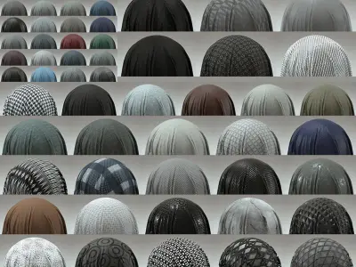 56 Fabric Materials - COMPLETE PACK Texture