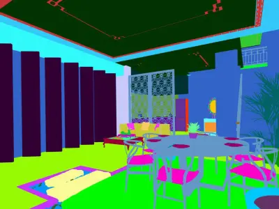 Business Restaurant - Coffee - Banquet  150 3D model