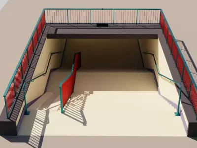 Street Underpass Low-poly 3D model