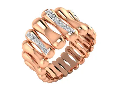 Women Ring Render 3dm STL MTL SLC JCD OBJ FBX Details 3D print model 40