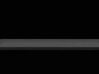 Black Tray Serving Food Low-poly 3D model