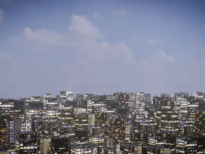 City Generators Low-poly 3D model