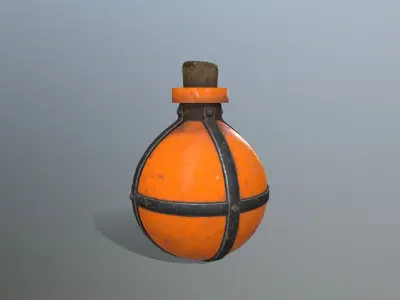potion bottle Low-poly 3D model