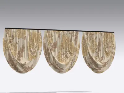 Curtain Low-poly 3D model