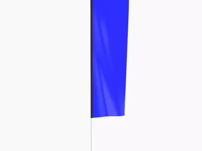 Flag Banner 01 3D model