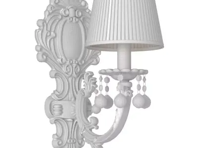 Classic style Antique bronze Wall Lamp Sconce with crystal 3D model