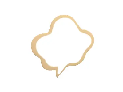 Speech Balloon v24 002 Low-poly 3D model