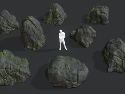 Volcanic Rocks 02 Low-poly 3D model