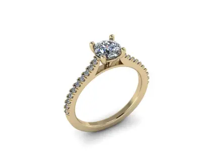 Diamond Jewelry Ring 3D print model 64
