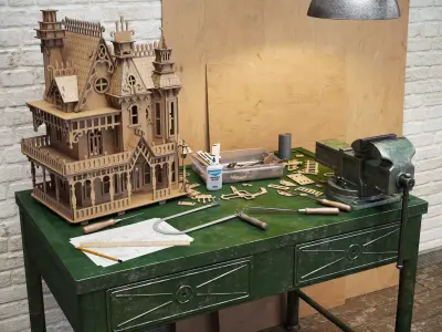 Crafting the Fantasy Villa 3D model