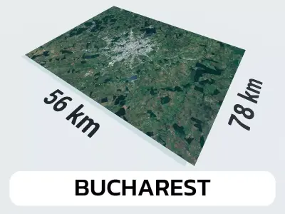 Bucharest Romania City Landscape 3D Model 3D model
