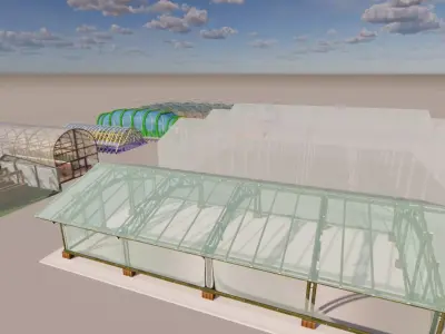 Agricultural Greenhouse Tent Frame -B12 3D model