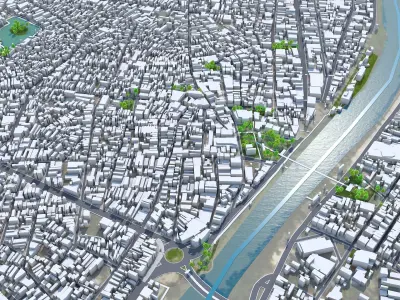 Villahermosa Tabasco Mexico 30km AI Low-poly 3D model