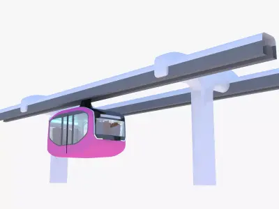 Elevated train concept 3D model