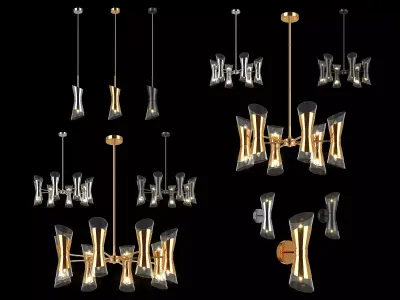 817 Strato Lightstar Collection of Modern Lamps 3D Model Pack